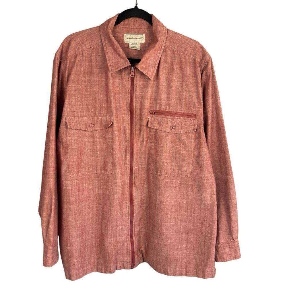 Scandia Woods Maroon Cotton Blend Mens Jacket Size XL